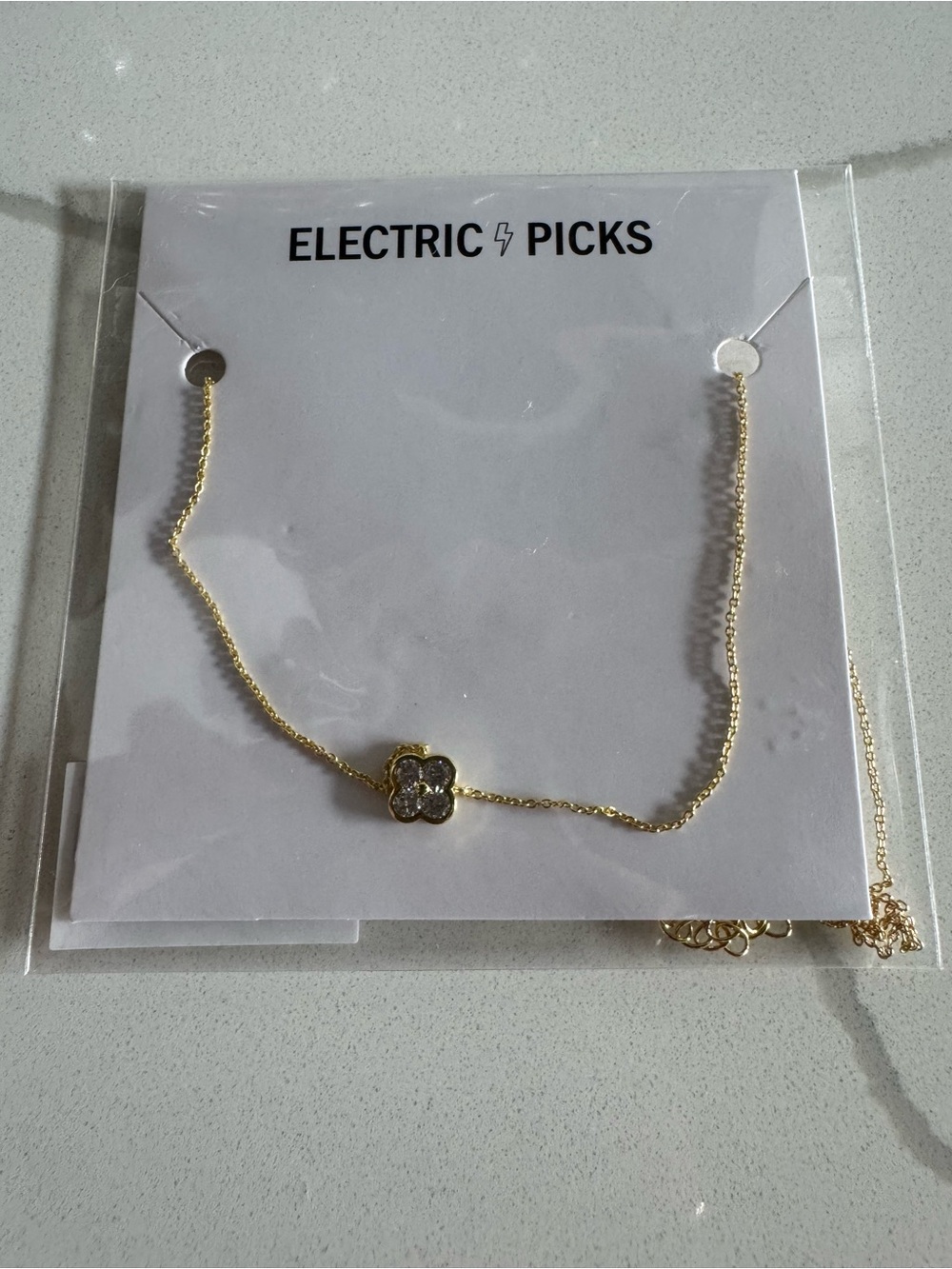 Electric Picks Camilla Gold Flower Necklace NEW